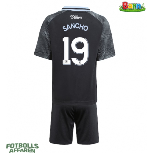 Aston Villa Jadon Sancho #19 Bortaställ Barn 2025-26 Kortärmad (+ Korta byxor)